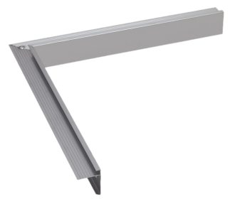Inwendig hoekstuk aluminium 45x45mm, 50x50cm incl. koppelstuk