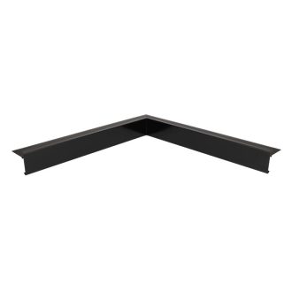 Inwendig hoekstuk zwart 60x45mm, 50x50cm incl. koppelstuk