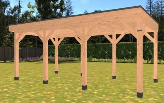 Hillhout Premium Tuinverblijf 357cm diep 3 segmenten