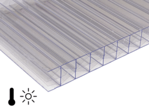 Polycarbonaat platen Helder X-structuur 16mm