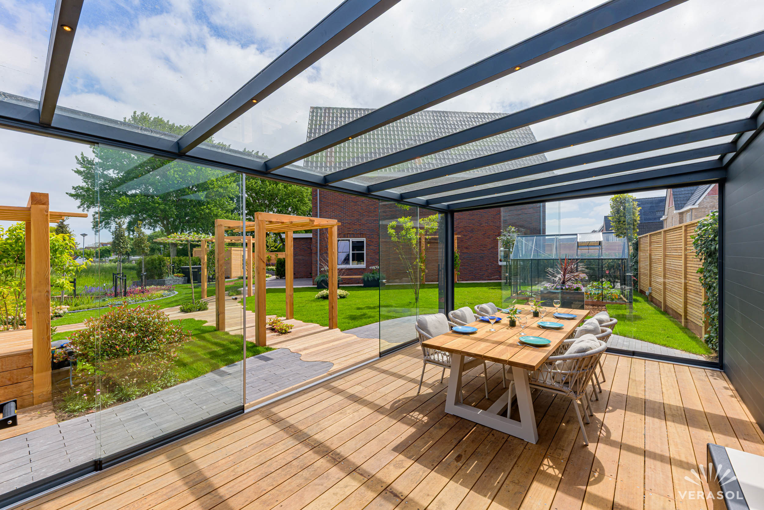 Aluminium Cube terrasoverkapping 350cm diep - Afbeelding 2