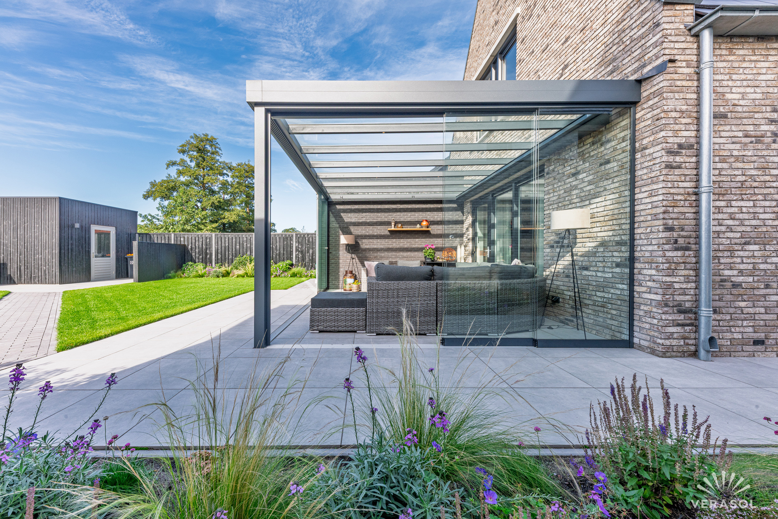 Aluminium Linea terrasoverkapping 350cm diep - Afbeelding 2