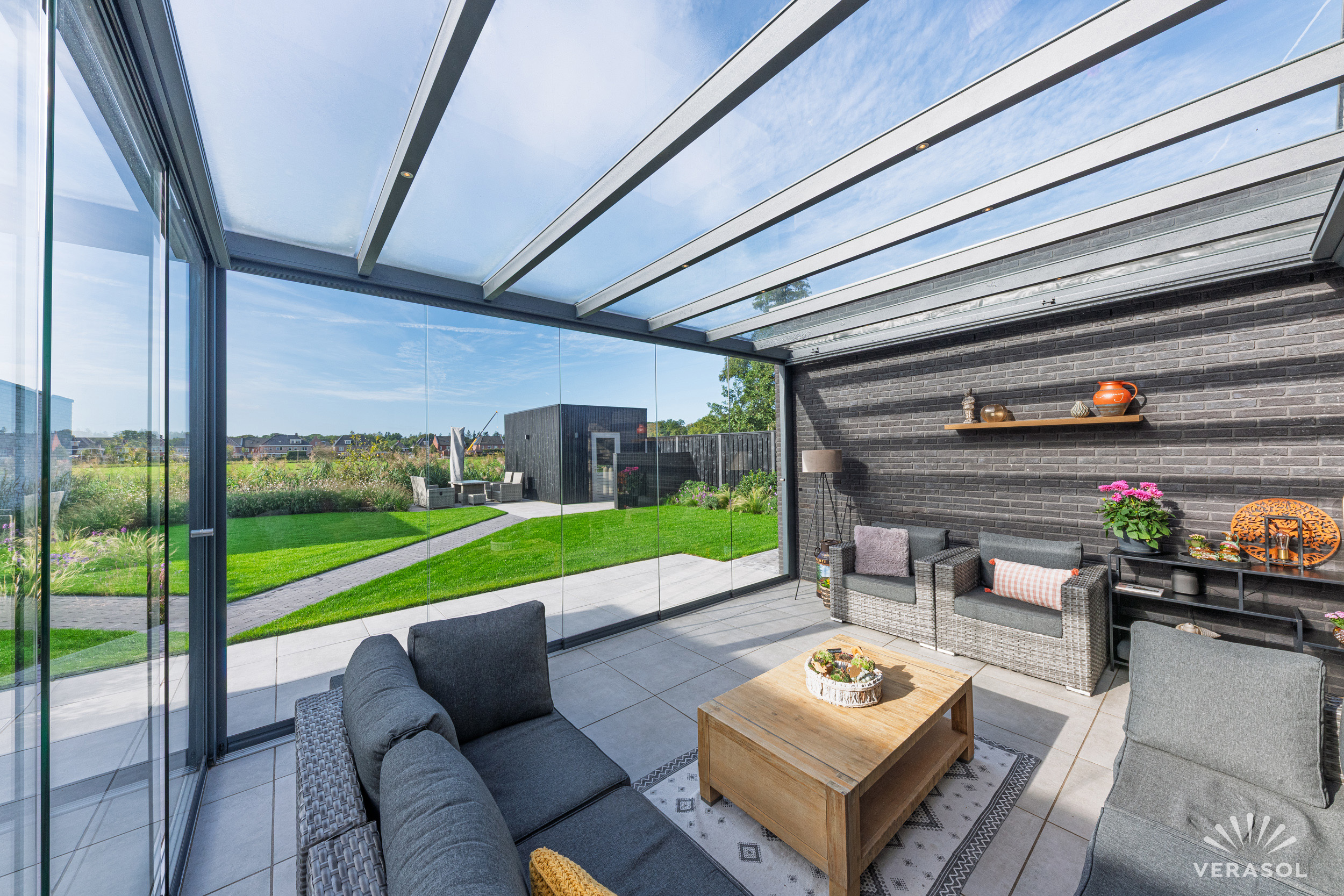 Aluminium Linea terrasoverkapping 350cm diep - Afbeelding 3