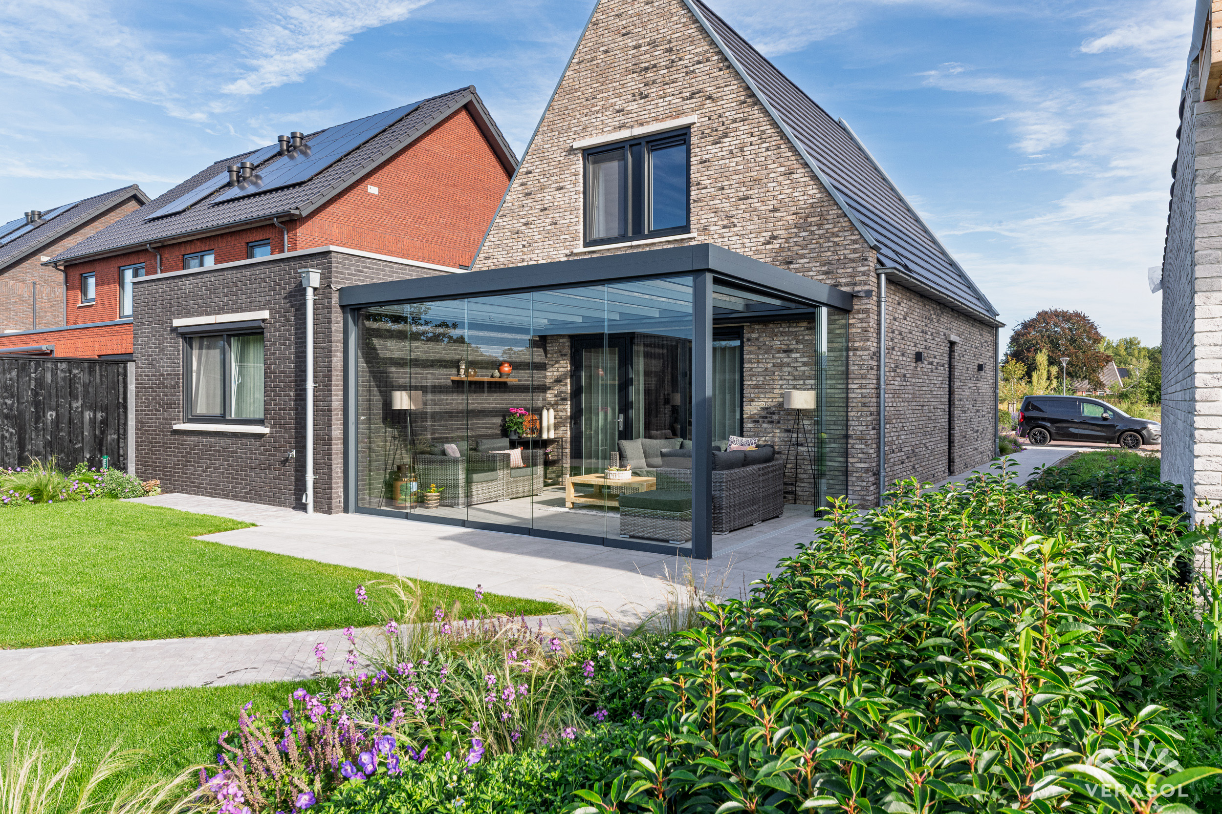 Aluminium Linea terrasoverkapping 350cm diep