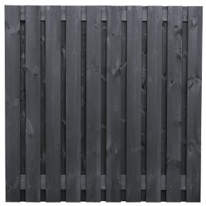 21-planks Zwart gespoten recht scherm 180×180