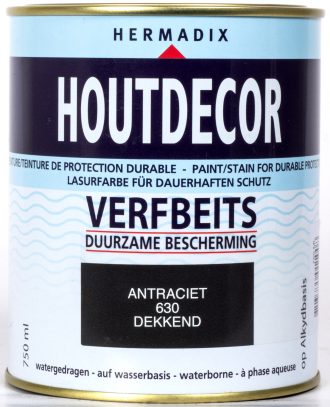 Houtdecor Antraciet 630, 0,75 liter