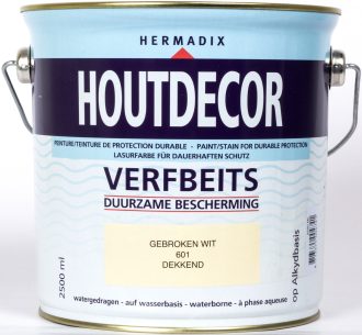 Houtdecor Gebroken wit 601, 2,5 liter