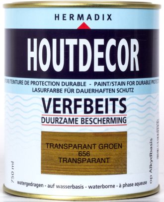 Houtdecor Transparant groen 656, 0,75 liter