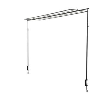 Tafelstang zwart met rekje